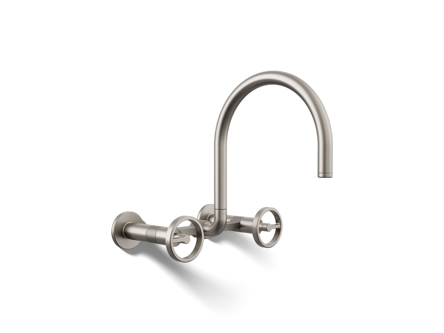 KOHLER Billet™ Two-hole wall-mount bridge kitchen sink faucet
