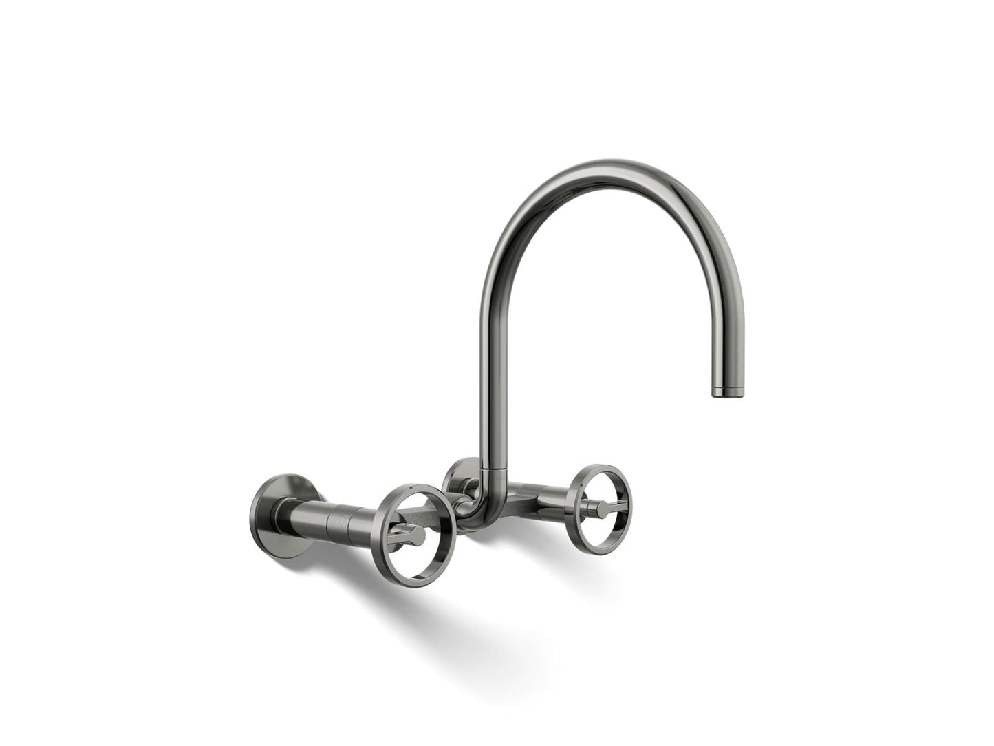 KOHLER Billet™ Two-hole wall-mount bridge kitchen sink faucet