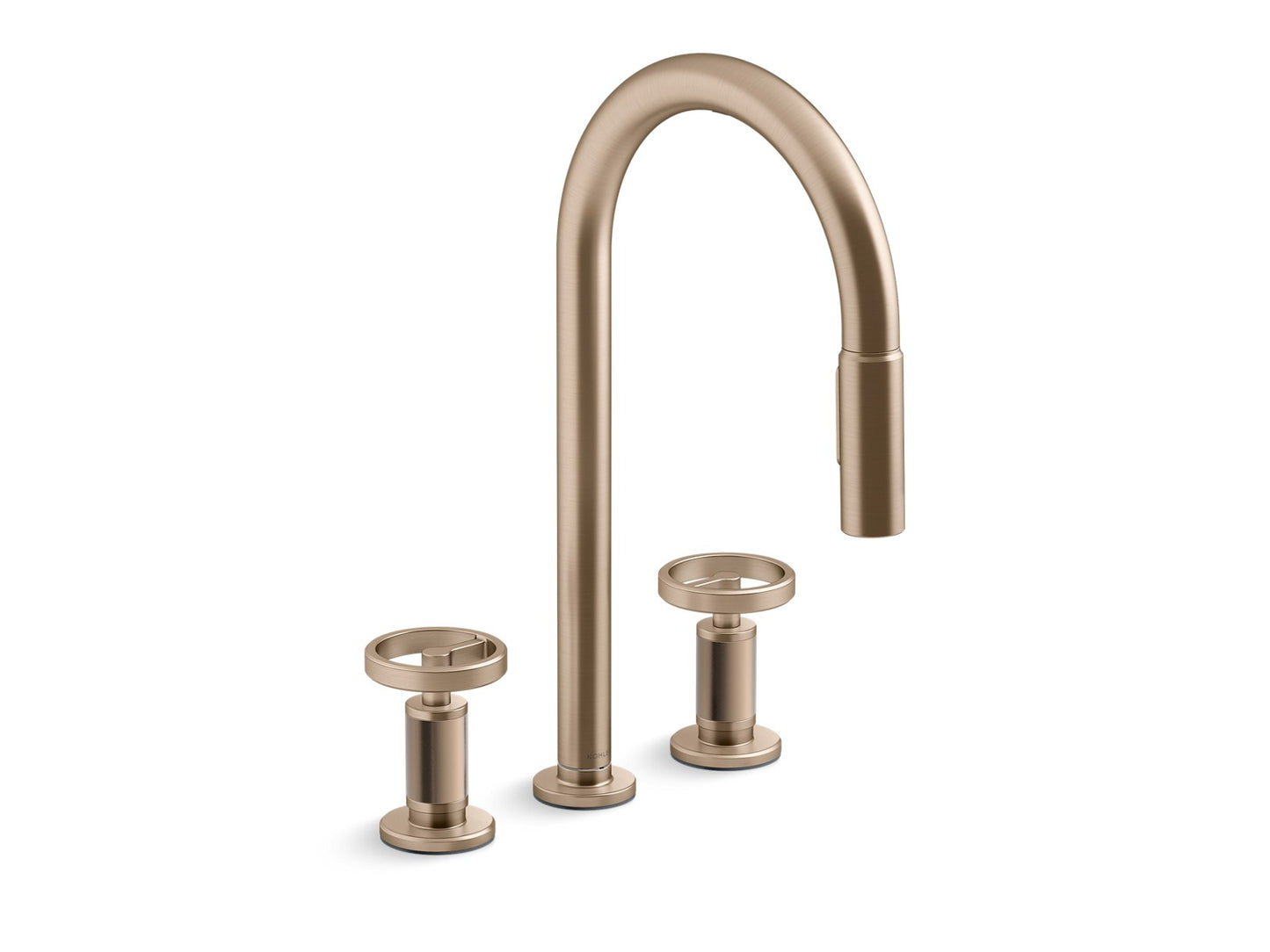 KOHLER K-28677-9RT2 Billet Touchless pull-down kitchen sink faucet with two-function sprayhead, vibrant brushed bronze