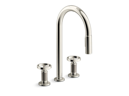 KOHLER K-28677-9RT2 Billet Touchless pull-down kitchen sink faucet with two-function sprayhead, vibrant polished nickel