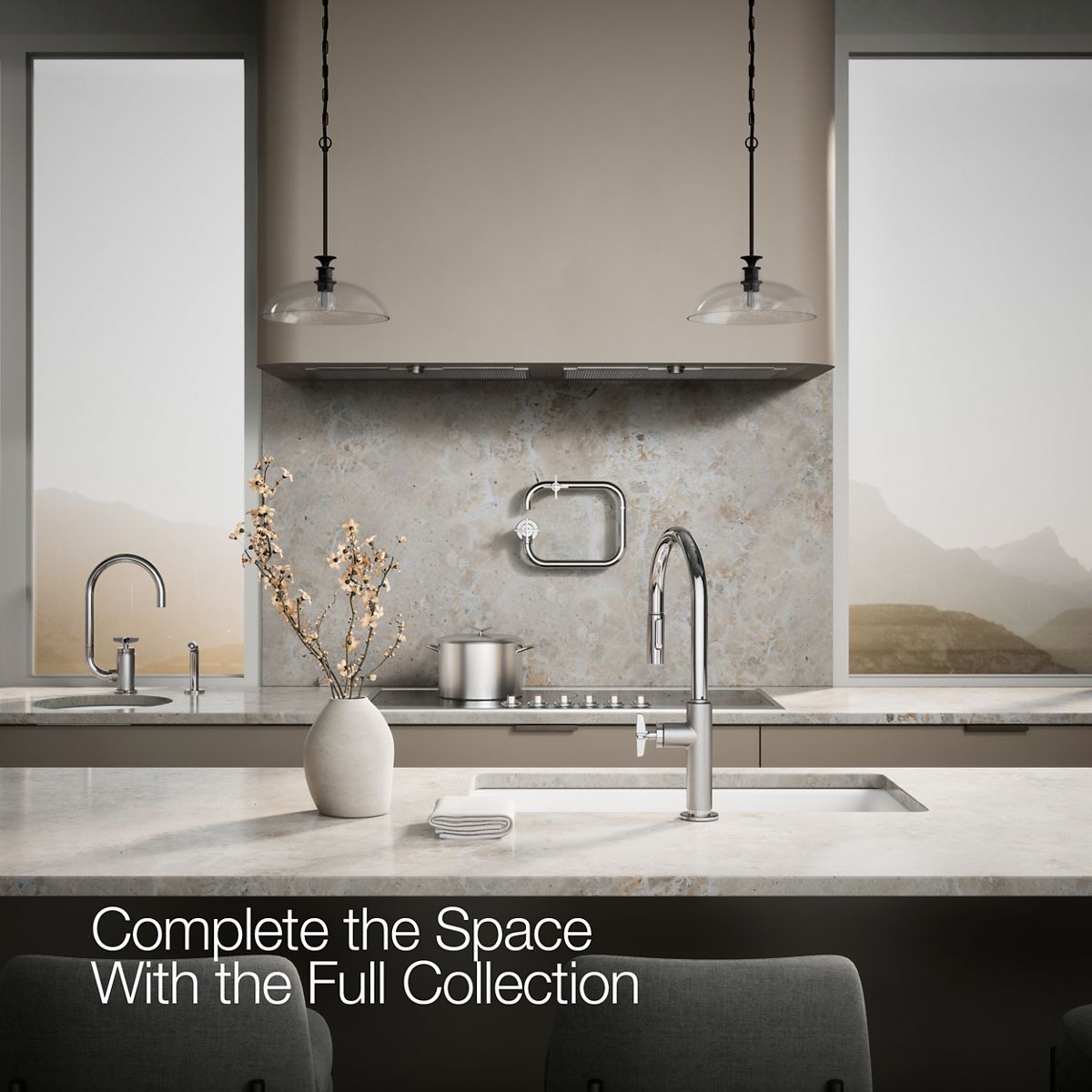 KOHLER Billet™ Wall-mount pot filler