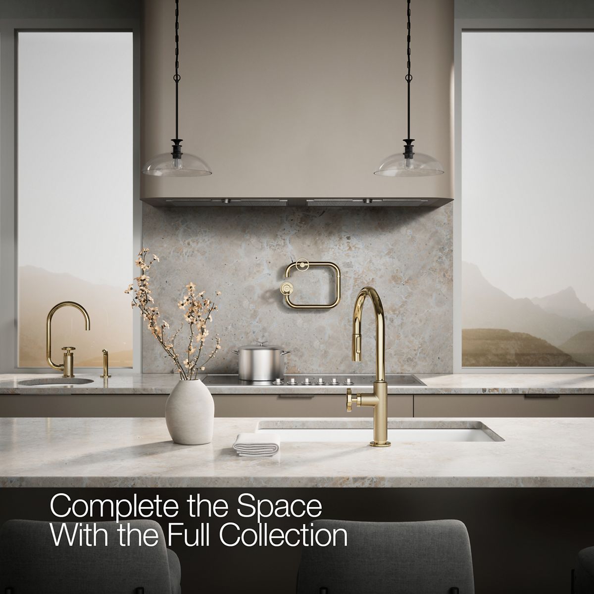 KOHLER Billet™ Wall-mount pot filler