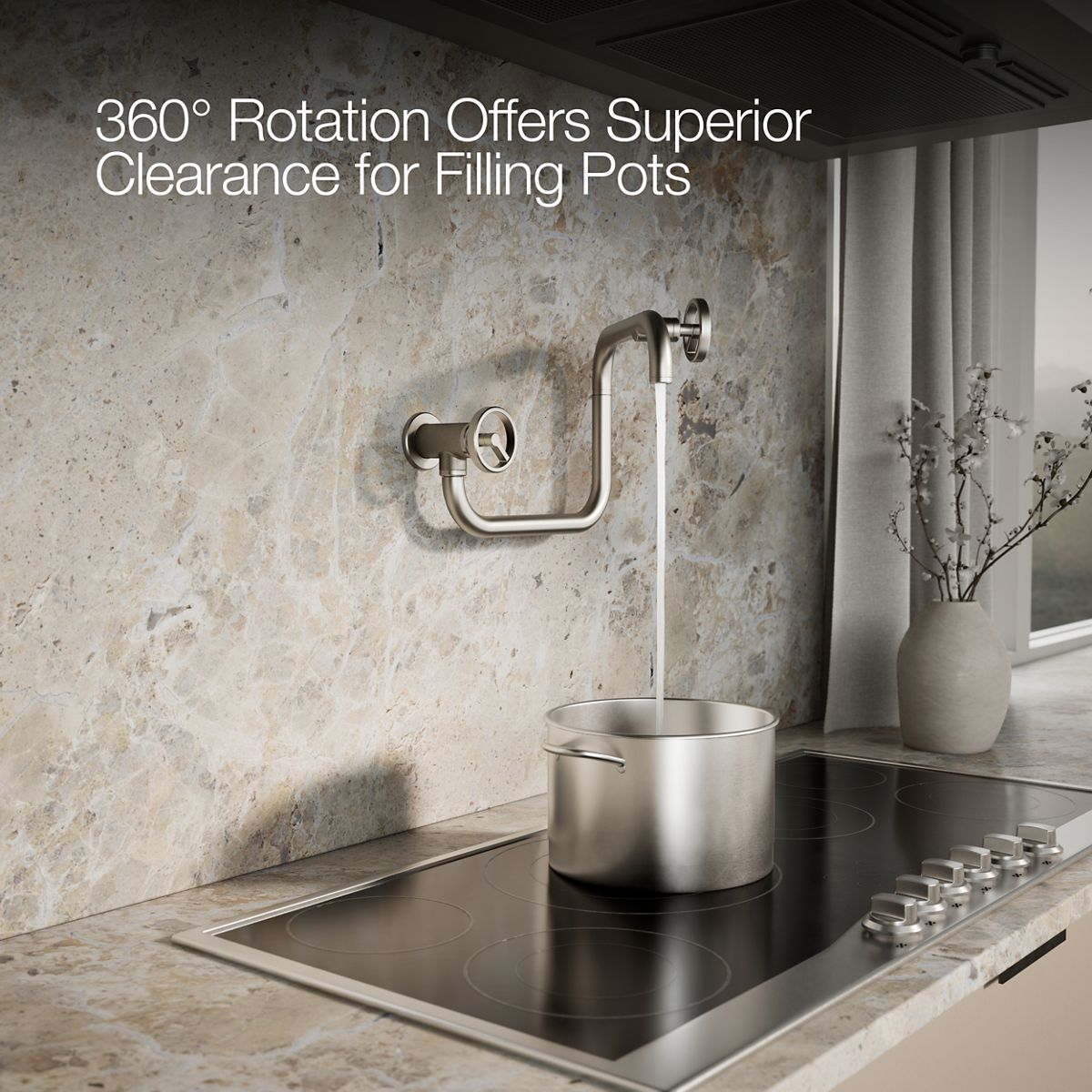 KOHLER Billet™ Wall-mount pot filler