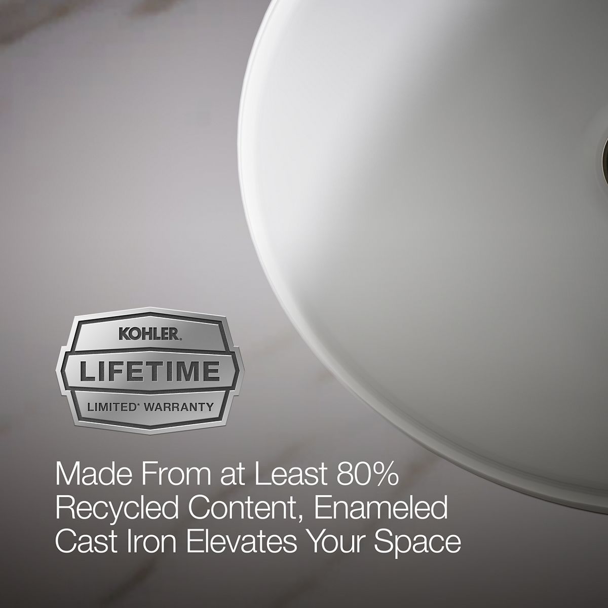 KOHLER K-2874 Canvas 19-1/2" round undermount bathroom sink