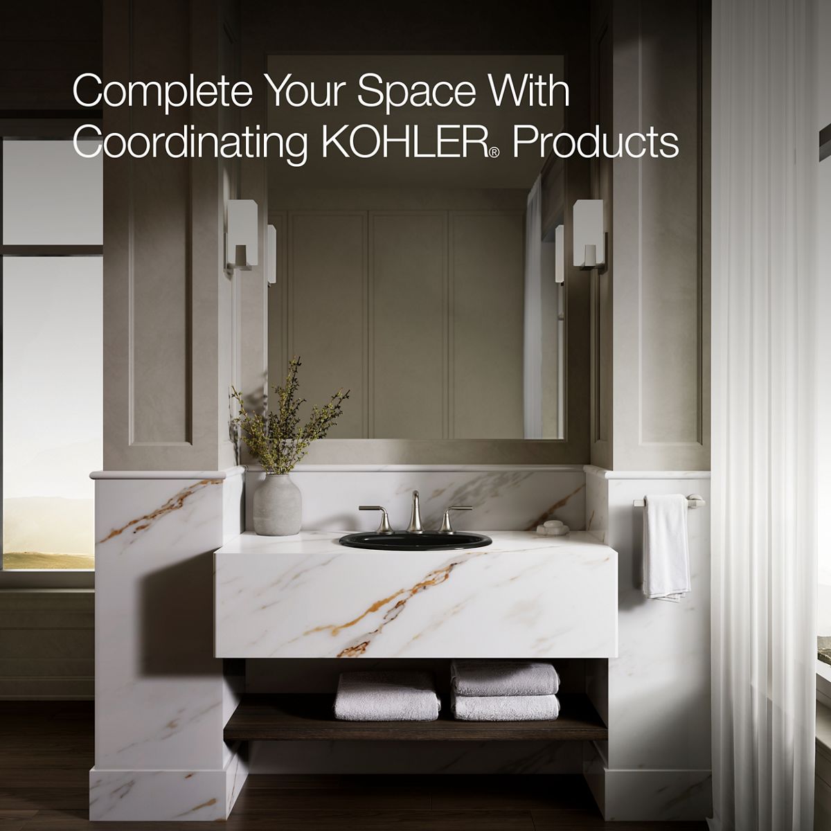 KOHLER Farmington 19-1/4" oval drop-in bathroom sink