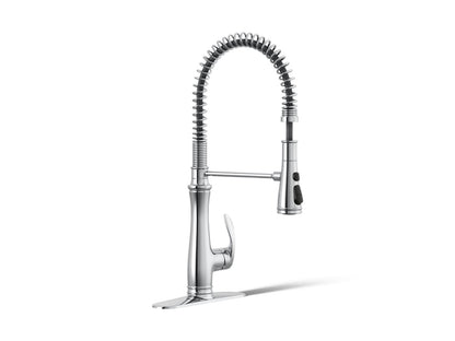KOHLER K-29106 Bellera Semi-professional kitchen sink faucet with three-function sprayhead