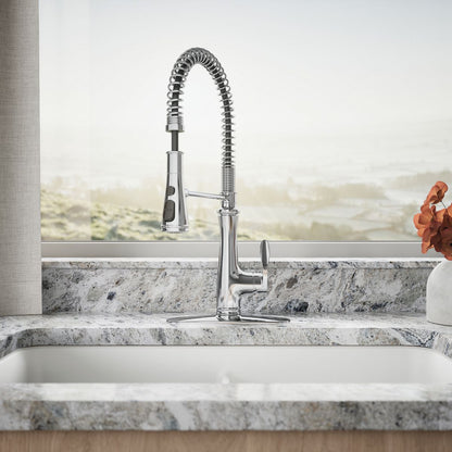 KOHLER K-29106 Bellera Semi-professional kitchen sink faucet with three-function sprayhead