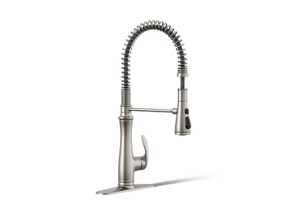 KOHLER K-29106 Bellera Semi-professional kitchen sink faucet with three-function sprayhead