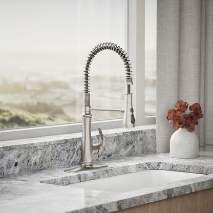 KOHLER K-29106 Bellera Semi-professional kitchen sink faucet with three-function sprayhead