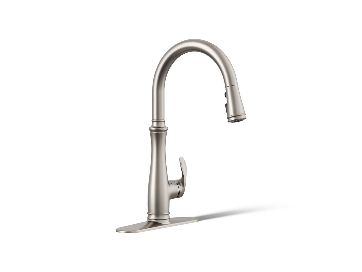 KOHLER K-29108 Bellera Touchless pull-down kitchen sink faucet with three-function sprayhead