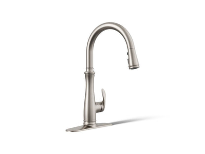 KOHLER K-29108 Bellera Touchless pull-down kitchen sink faucet with three-function sprayhead