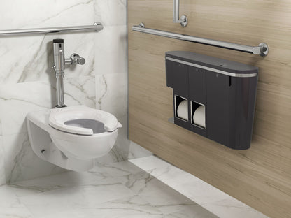 KOHLER K-29154-LWG Clean Haven Hygiene Station with Dual Toilet Paper Dispenser, Left Mount