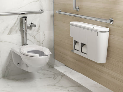 KOHLER K-29154-LWW Clean Haven Hygiene Station with Dual Toilet Paper Dispenser, Left Mount