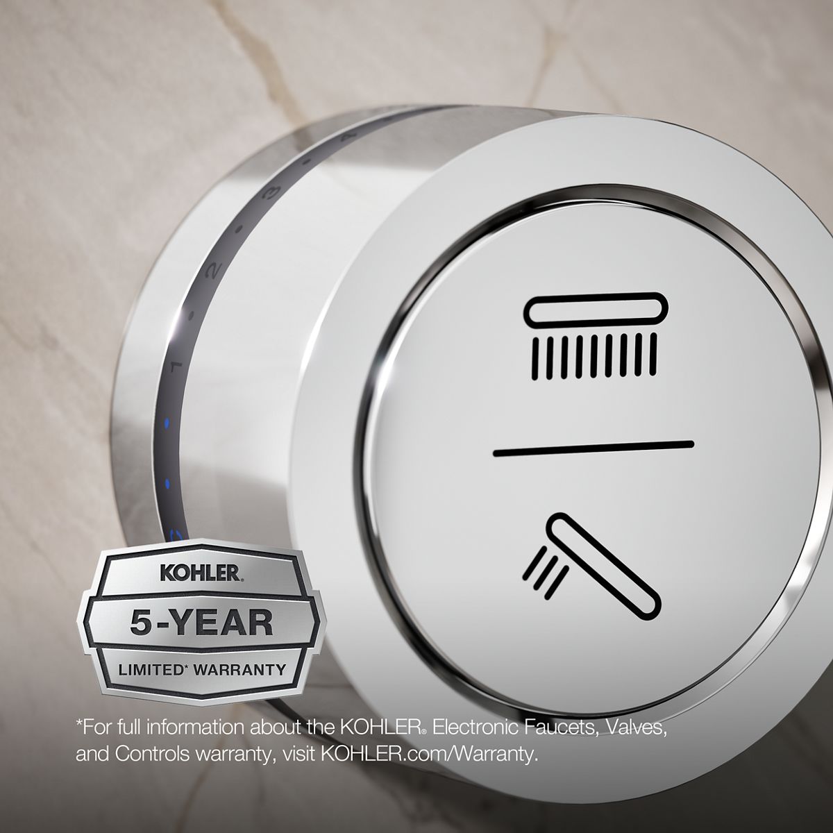 KOHLER K-29202-E DTV Mode Dual-outlet shower digital interface with eco-mode diverter