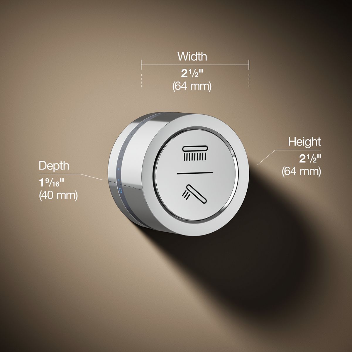 KOHLER K-29202-E DTV Mode Dual-outlet shower digital interface with eco-mode diverter