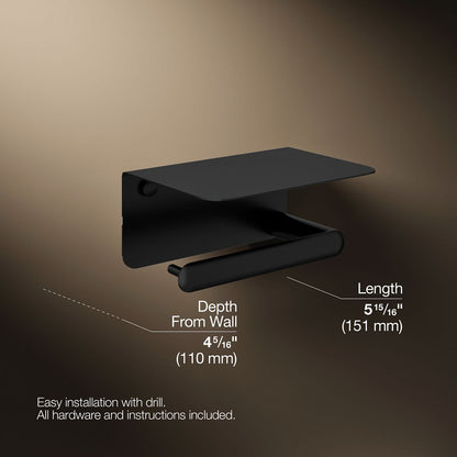 KOHLER K-29221 Kumin Covered horizontal toilet paper holder