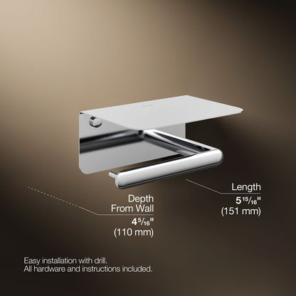 KOHLER K-29221 Kumin Covered horizontal toilet paper holder