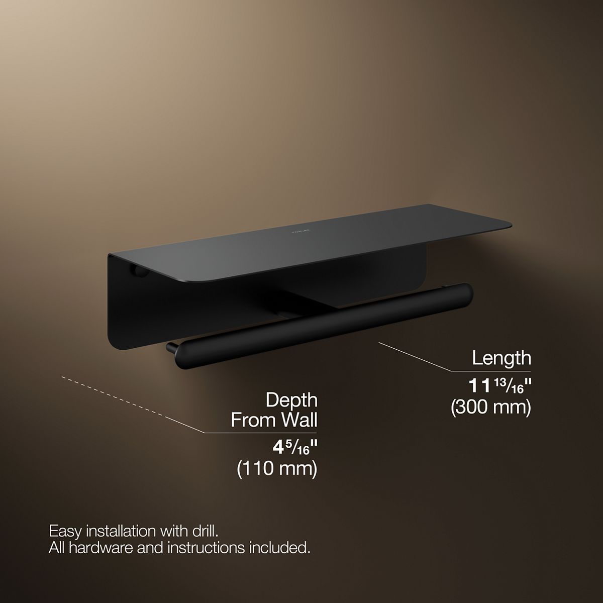 Kohler Kumin Covered double toilet paper holder