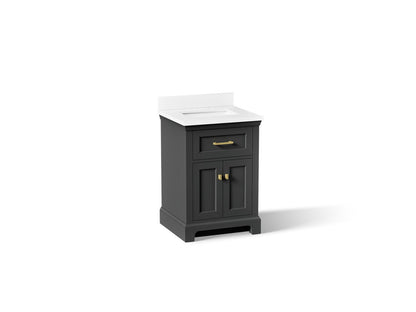 KOHLER K-29259-BD1 Charlemont 24" bathroom vanity cabinet with sink and quartz top