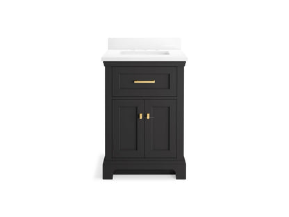 KOHLER K-29259-BD1 Charlemont 24" bathroom vanity cabinet with sink and quartz top