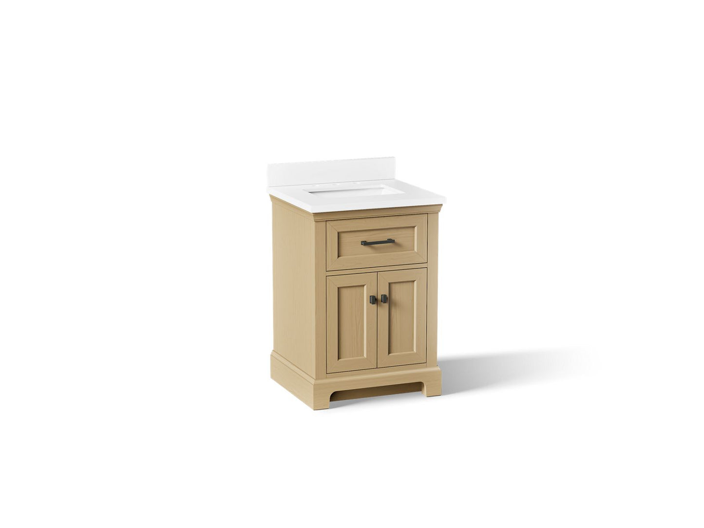 KOHLER K-29259-BD1 Charlemont 24" bathroom vanity cabinet with sink and quartz top