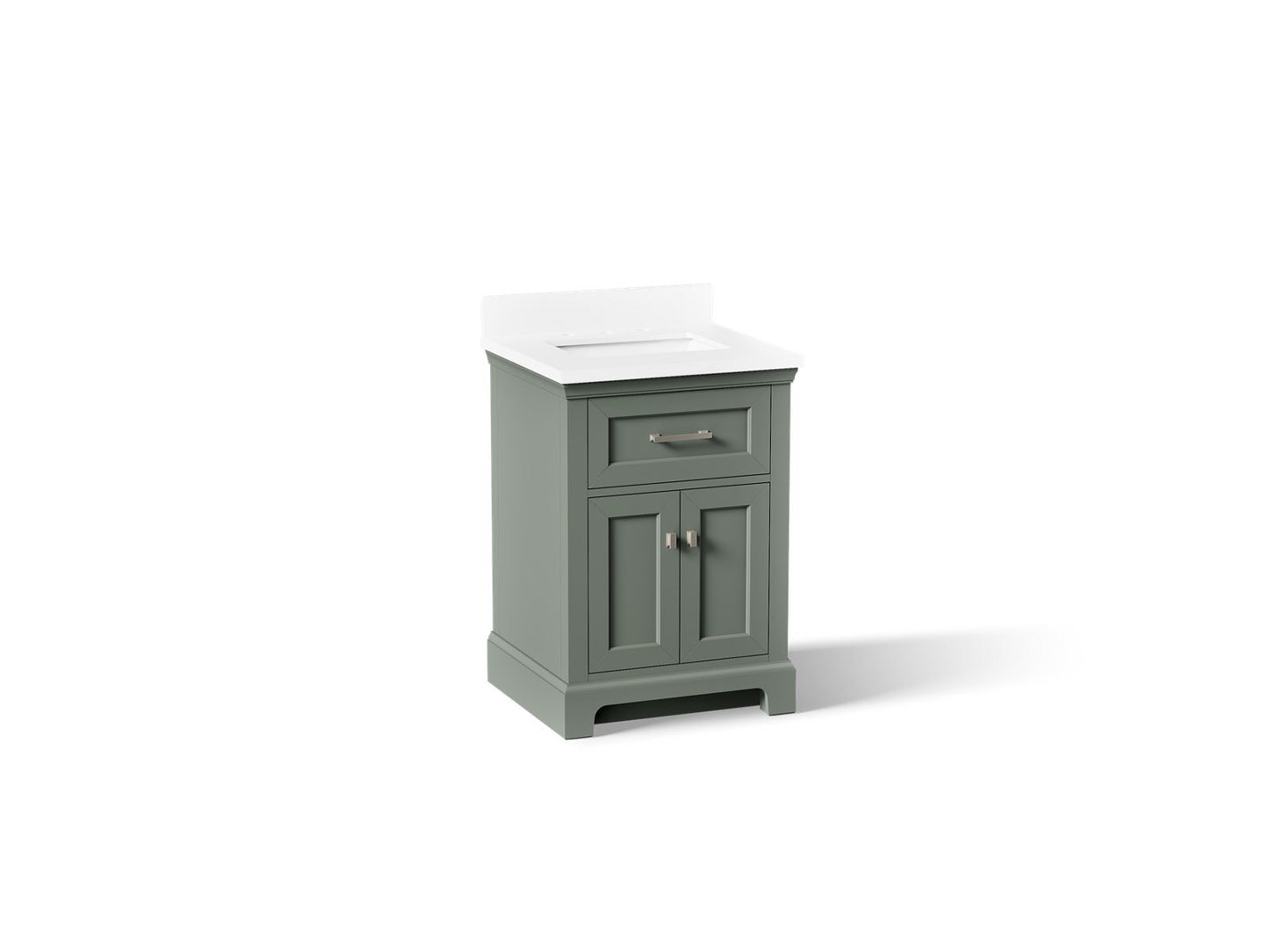 KOHLER K-29259-BD1 Charlemont 24" bathroom vanity cabinet with sink and quartz top