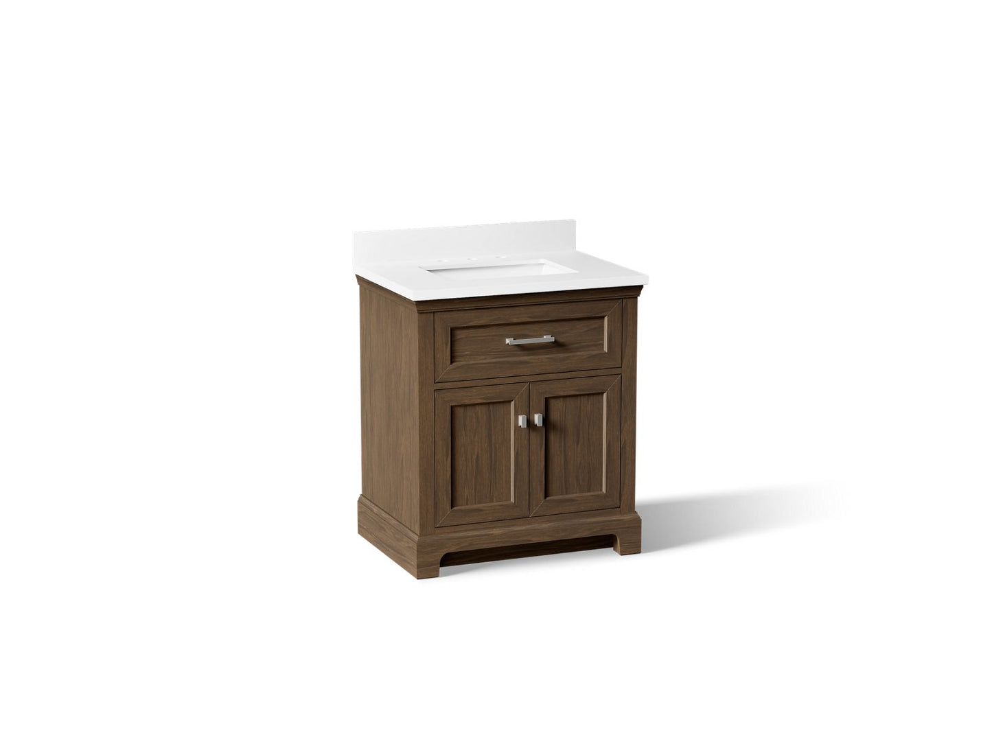 KOHLER K-29260-BD1 Charlemont 30" bathroom vanity cabinet with sink and quartz top