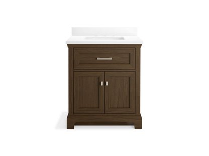 KOHLER K-29260-BD1 Charlemont 30" bathroom vanity cabinet with sink and quartz top