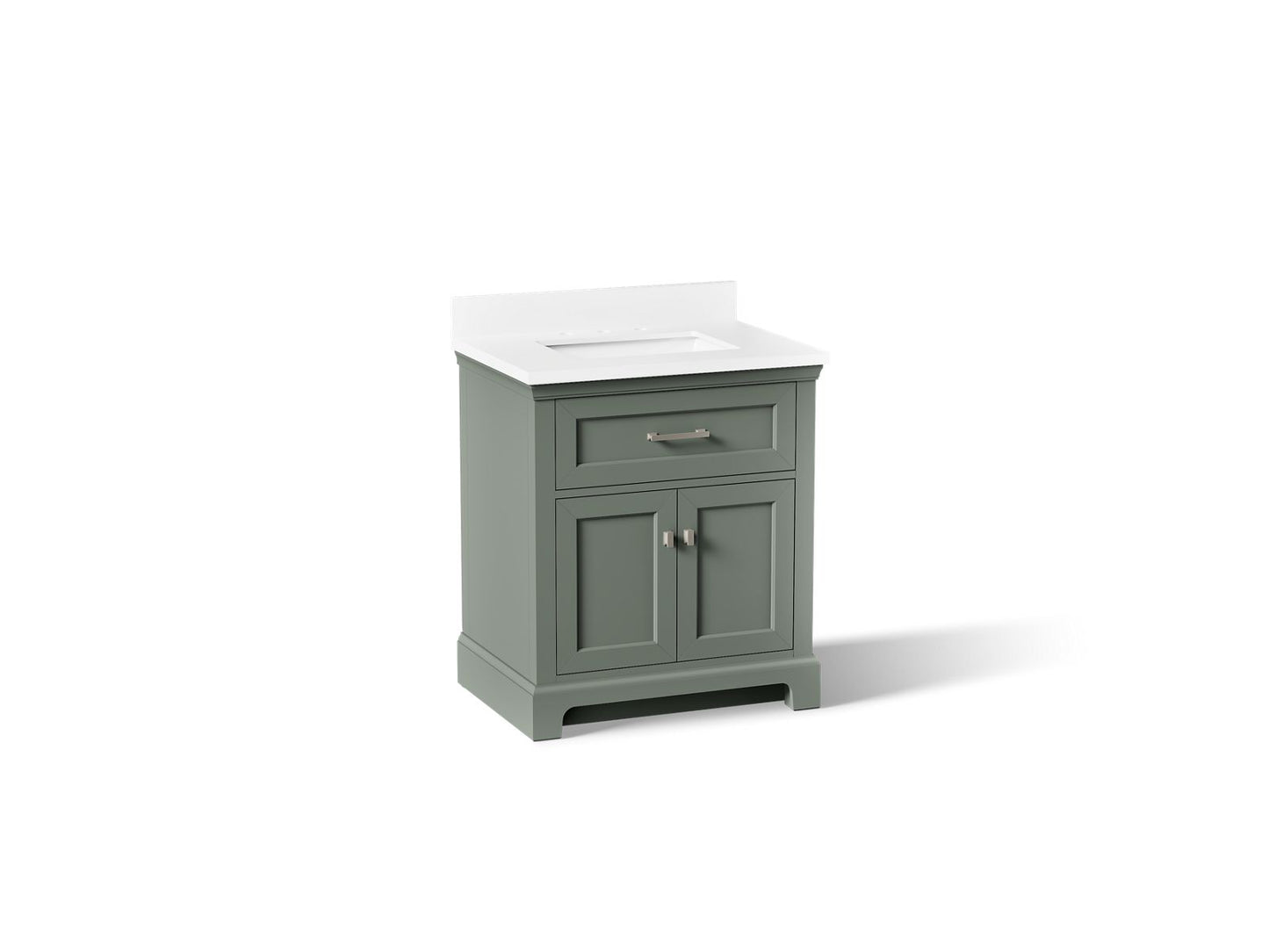 KOHLER K-29260-BD1 Charlemont 30" bathroom vanity cabinet with sink and quartz top