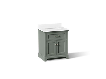 KOHLER K-29260-BD1 Charlemont 30" bathroom vanity cabinet with sink and quartz top