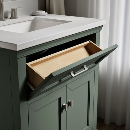KOHLER K-29260-BD1 Charlemont 30" bathroom vanity cabinet with sink and quartz top