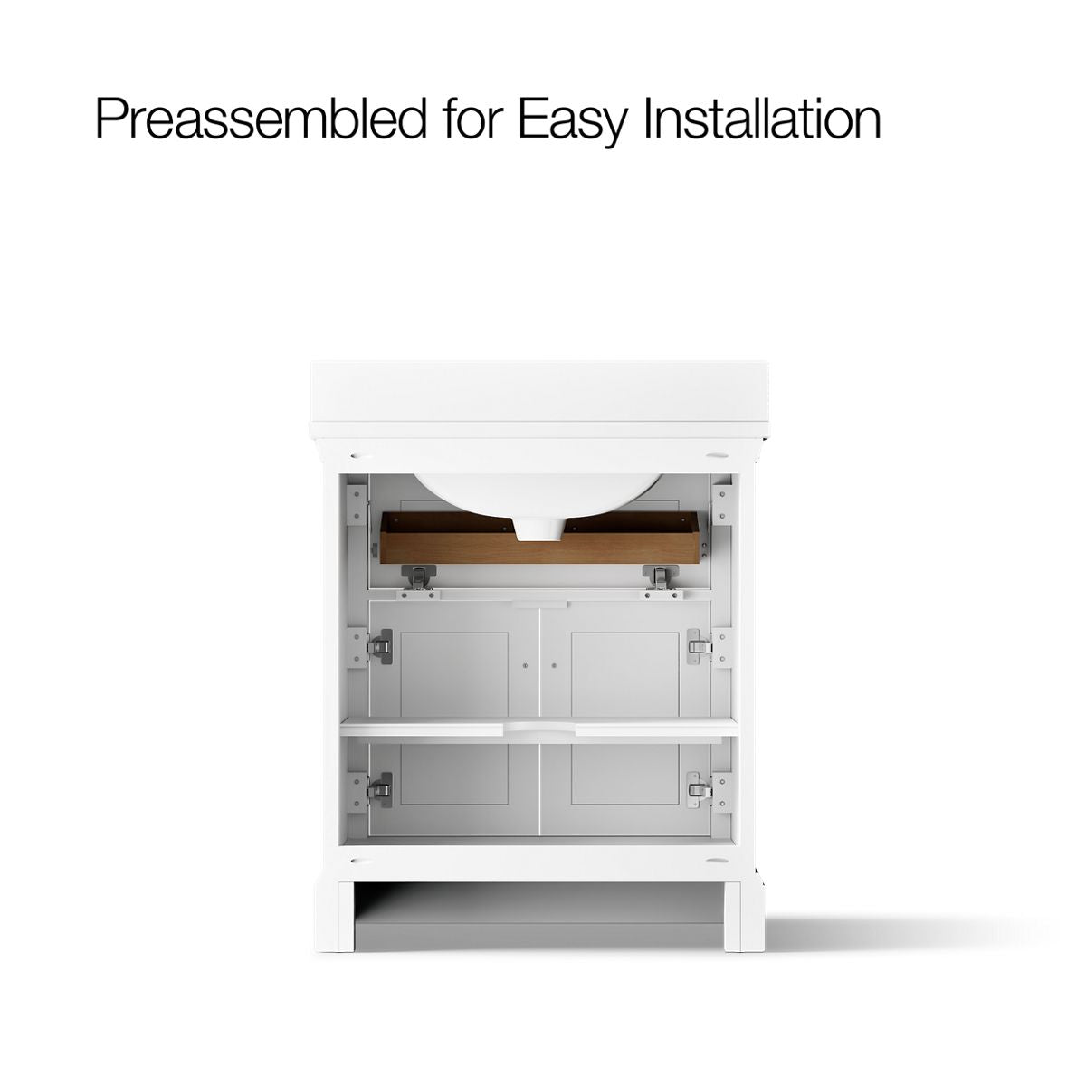 KOHLER K-29260-BD1 Charlemont 30" bathroom vanity cabinet with sink and quartz top