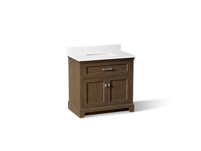KOHLER K-29261-BD1 Charlemont 36" bathroom vanity cabinet with sink and quartz top