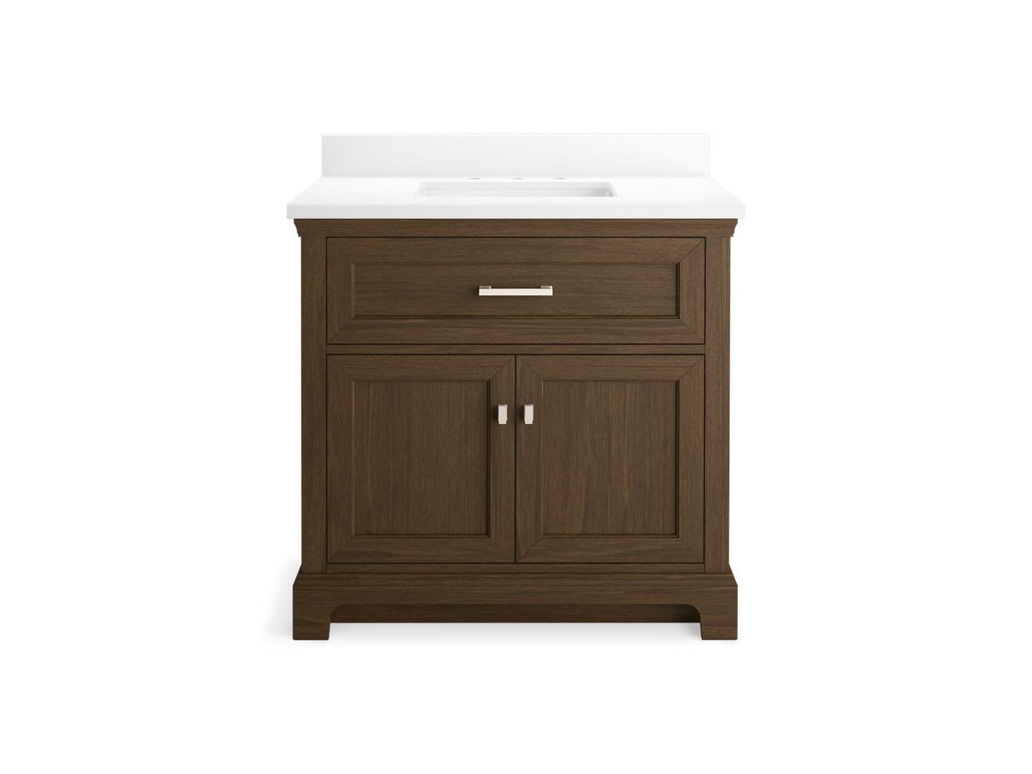 KOHLER K-29261-BD1 Charlemont 36" bathroom vanity cabinet with sink and quartz top
