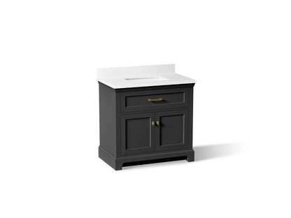 KOHLER K-29261-BD1 Charlemont 36" bathroom vanity cabinet with sink and quartz top