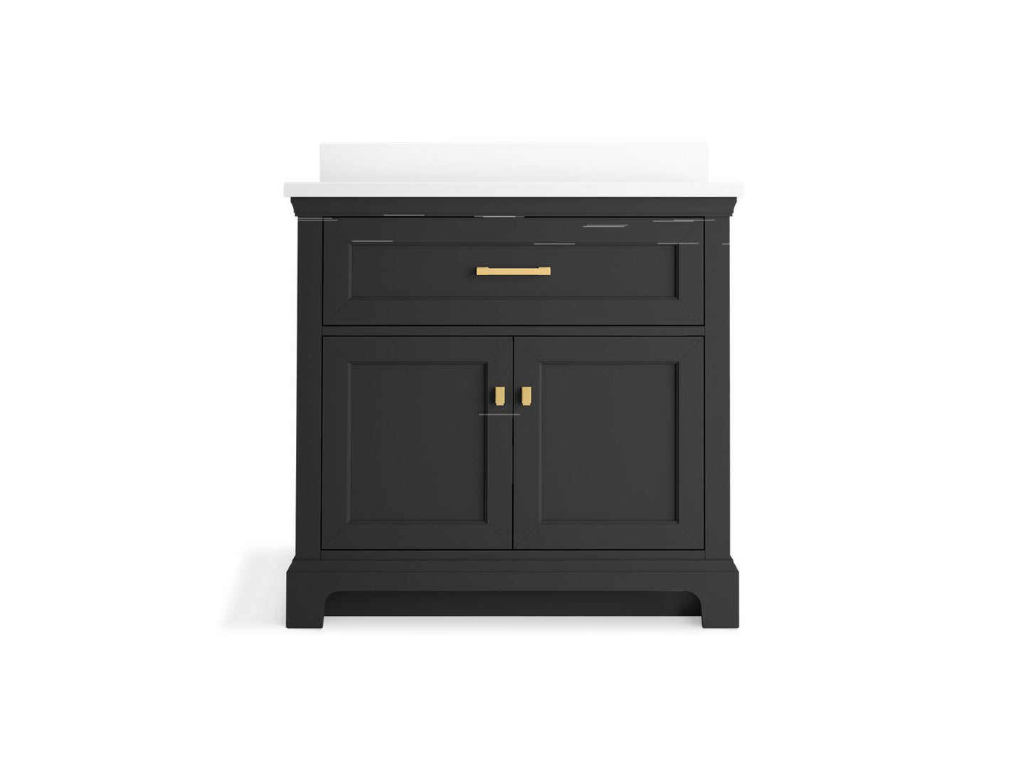 KOHLER K-29261-BD1 Charlemont 36" bathroom vanity cabinet with sink and quartz top