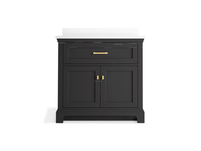 KOHLER K-29261-BD1 Charlemont 36" bathroom vanity cabinet with sink and quartz top
