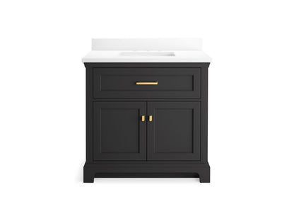 KOHLER K-29261-BD1 Charlemont 36" bathroom vanity cabinet with sink and quartz top