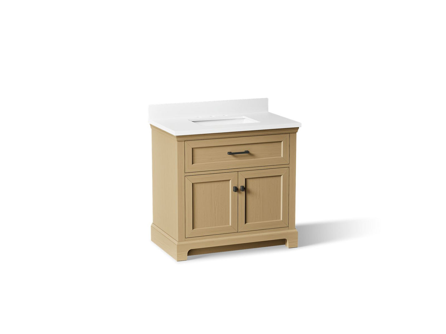 KOHLER K-29261-BD1 Charlemont 36" bathroom vanity cabinet with sink and quartz top