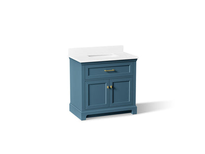 KOHLER K-29261-BD1 Charlemont 36" bathroom vanity cabinet with sink and quartz top