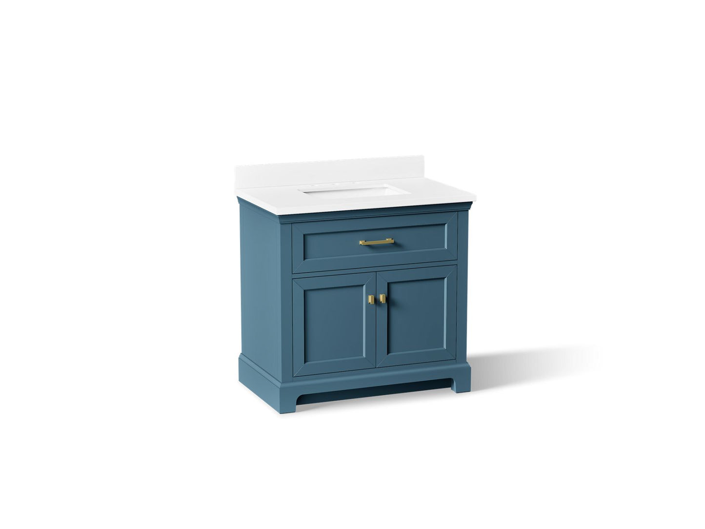 KOHLER K-29261-BD1 Charlemont 36" bathroom vanity cabinet with sink and quartz top