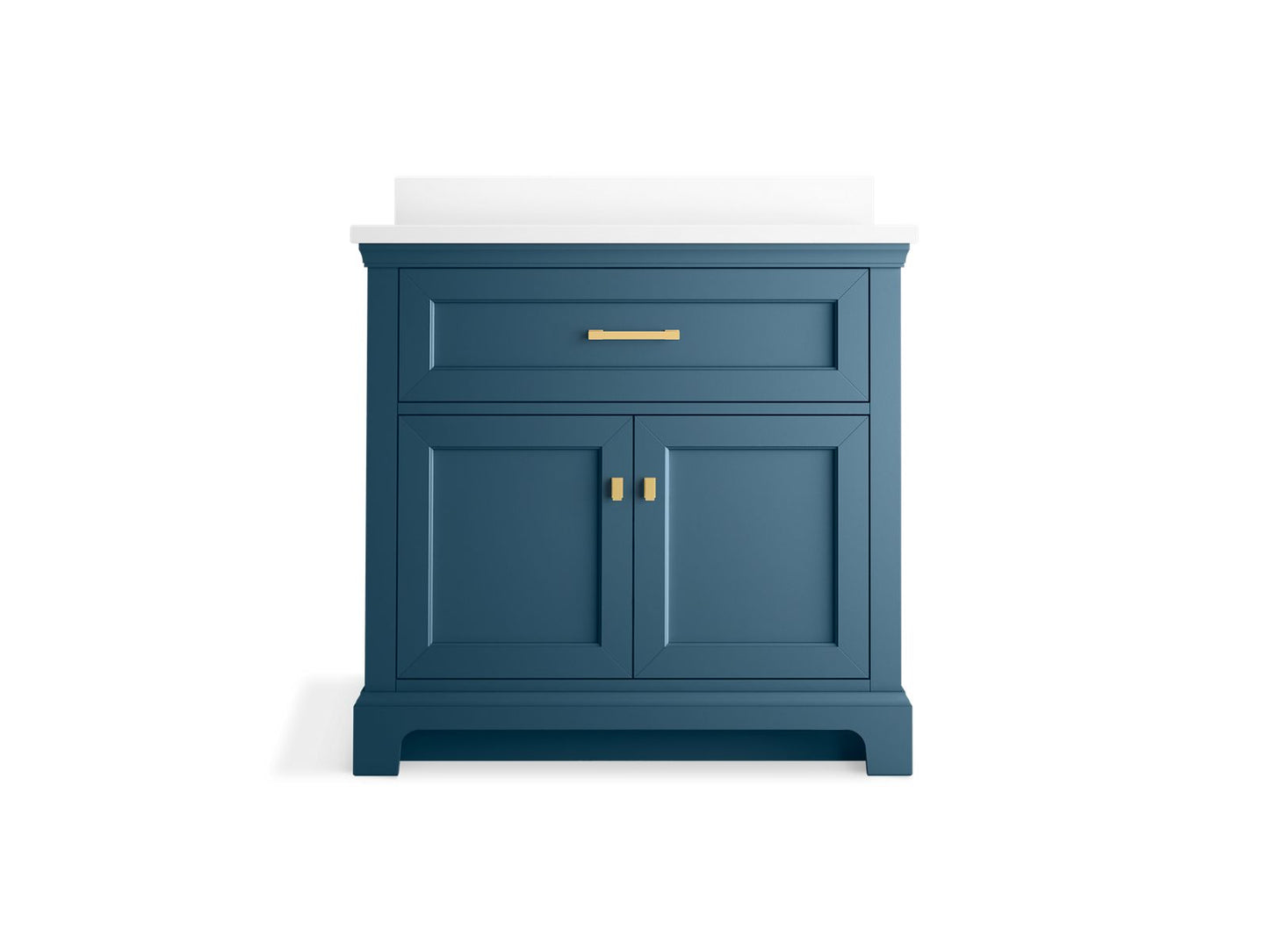 KOHLER K-29261-BD1 Charlemont 36" bathroom vanity cabinet with sink and quartz top