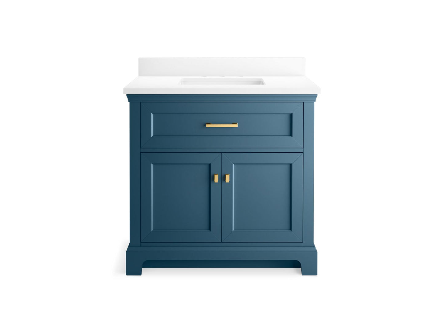 KOHLER K-29261-BD1 Charlemont 36" bathroom vanity cabinet with sink and quartz top