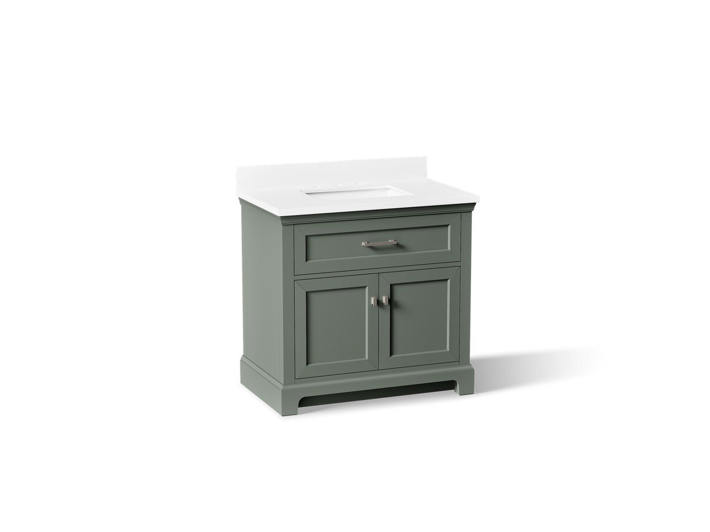 KOHLER K-29261-BD1 Charlemont 36" bathroom vanity cabinet with sink and quartz top