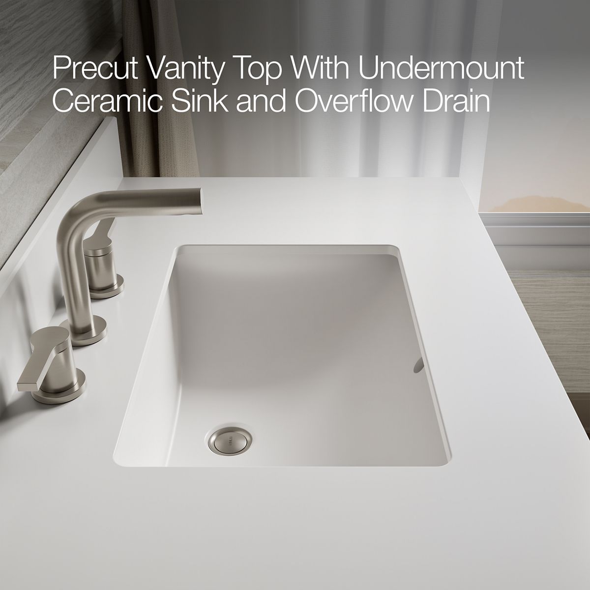 KOHLER K-29261-BD1 Charlemont 36" bathroom vanity cabinet with sink and quartz top