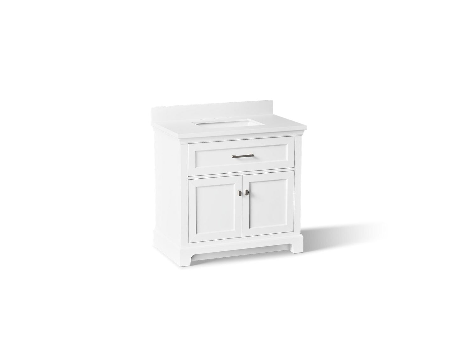 KOHLER K-29261-BD1 Charlemont 36" bathroom vanity cabinet with sink and quartz top