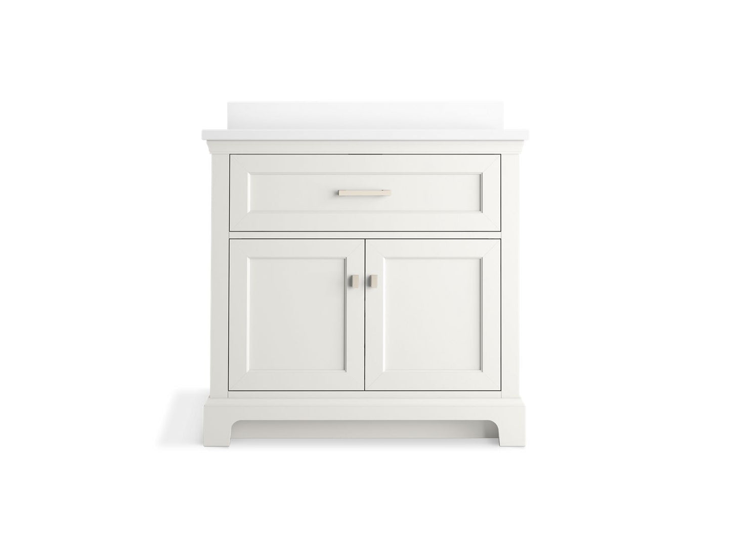 KOHLER K-29261-BD1 Charlemont 36" bathroom vanity cabinet with sink and quartz top