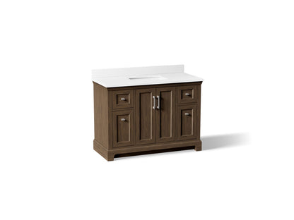 KOHLER K-29262-BD1 Charlemont 48" bathroom vanity cabinet with sink and quartz top