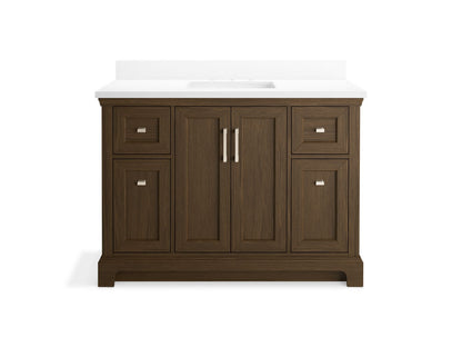KOHLER K-29262-BD1 Charlemont 48" bathroom vanity cabinet with sink and quartz top