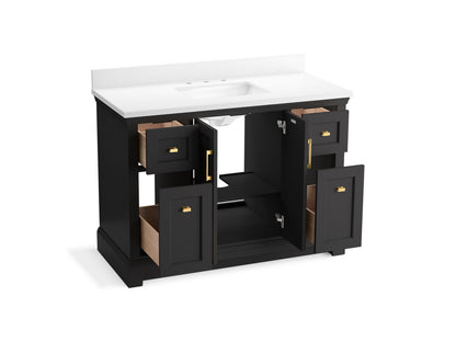 KOHLER K-29262-BD1 Charlemont 48" bathroom vanity cabinet with sink and quartz top